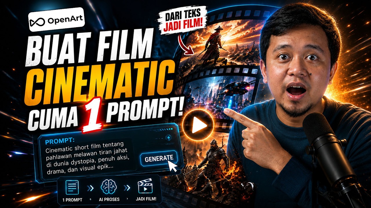 1 PROMPT JADI FILM! Cara Membuat Film Pendek Hanya Dengan 1 Prompt Aja Pakai OpenArt Director