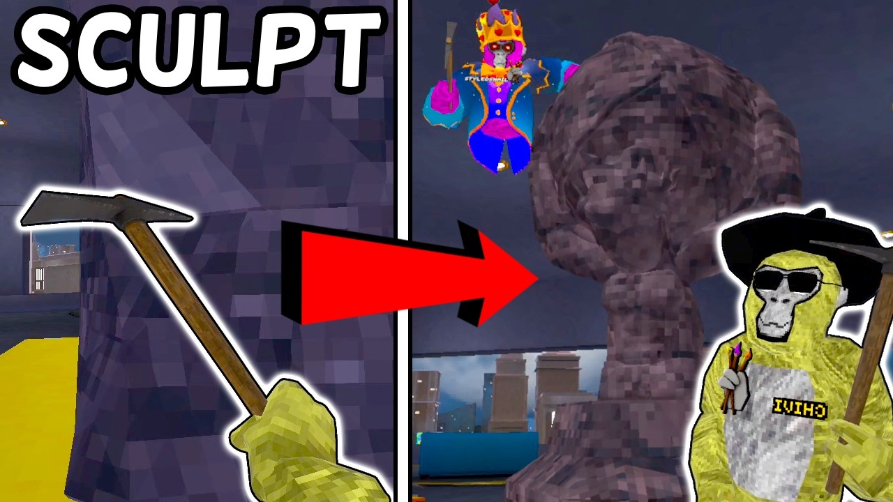 Gorilla Tag added MINING!? (New sculpting update!)