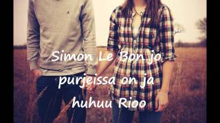 Jenni Vartiainen - Duran Duran (lyrics)