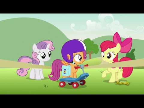 Scootaloo flies to Cloudsdale - Parental Glideance