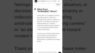 What Does Ambivalent Mean