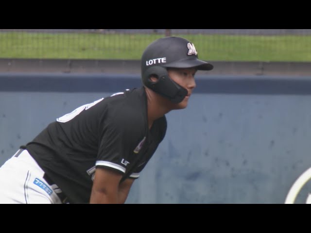 【ファーム(ノーゲーム)】右中間を真っ二つ!! マリーンズ・藤田和樹がタイムリー2ベースを放つ!!  2024年7月30日 北海道日本ハムファイターズ 対 千葉ロッテマリーンズ