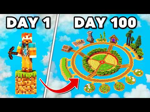 I Survived 100 Days on ONE BLOCK in Minecraft Hardcore