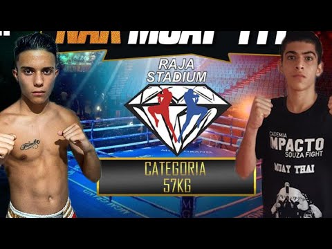 THIAGO HENRIQUE (CLUBE DA LUTA) vs MATHEUS TIBERIO (LEANDRO SOUZA) 57 KG FACTORY 3 - RAJA MUAY THAI