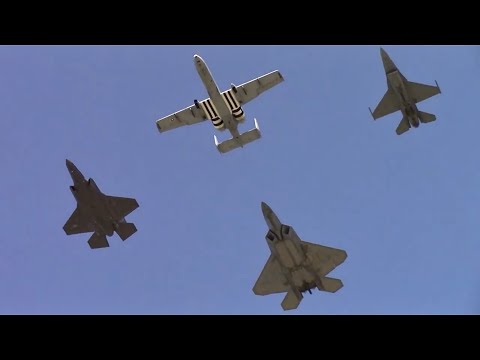 RARE! USAF ACC 4 SHIP HERITAGE FLIGHT DEMO - AIRSHOW LONDON 2020 (PRACTICE + SAT SHOW) SEPT 11-12/20