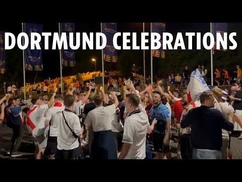 England fans party on streets of Dortmund as orange wall deserts city after defeat