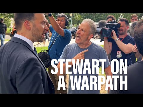 Jon Stewart rages at right wing figure Jack Posobiec at veterans vigil