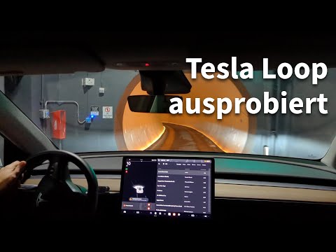 Probefahrt durch den Tesla Loop (CES 2023)