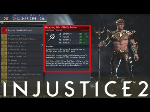 Aquaman Legendary Gear SHOWCASE - INJUSTICE 2