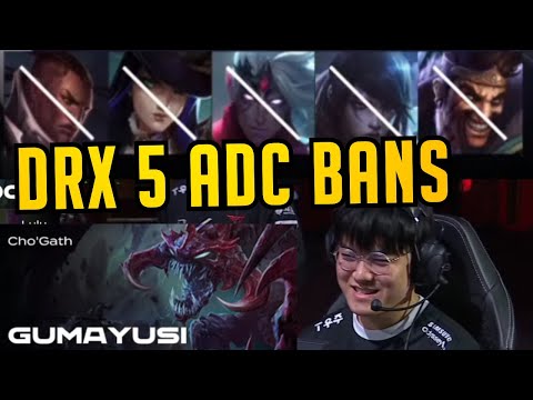 Gumayusi Brings Bot Cho'Gath to LCK After 5 Target Bans - T1 vs DRX Highlights  - LCK Spring 2023