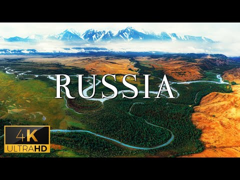 FLYING OVER RUSSIA (4K UHD) - Soft Piano Music With Wonderful Natural Landscape For Relaxation On TV