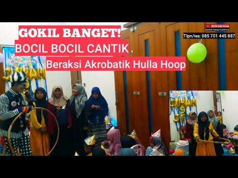 Gokil Banget! Bocil Bocil Beraksi Akrobatik Hulla Hoop.