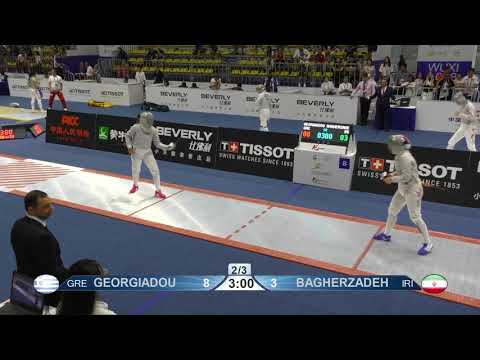 2018 245 T64 30 F S Individual Wuxi World Championships RED BAGHERZADEH IRI vs GEORGIADOU GRE