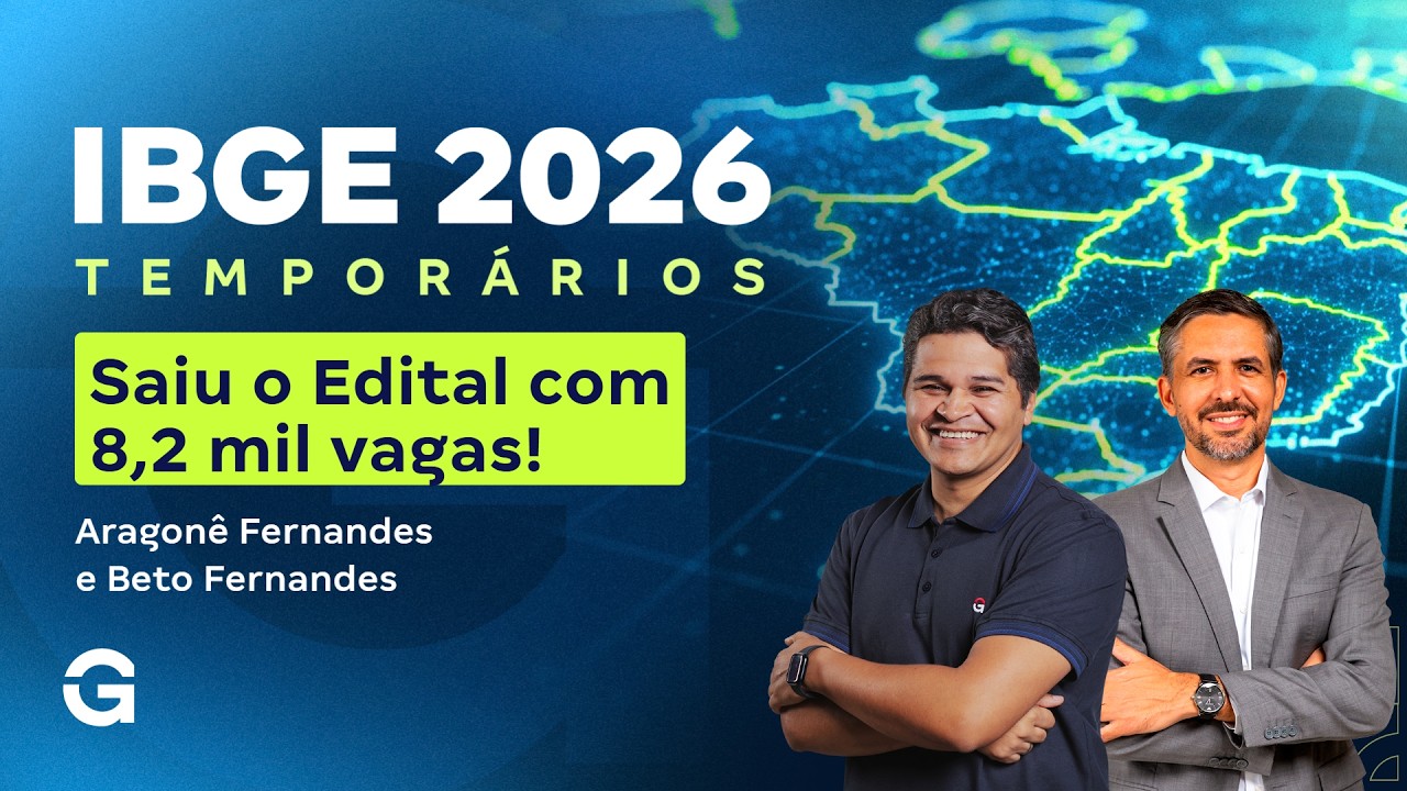 Concurso IBGE Temporários | Saiu o Edital com 8,2 mil vagas!