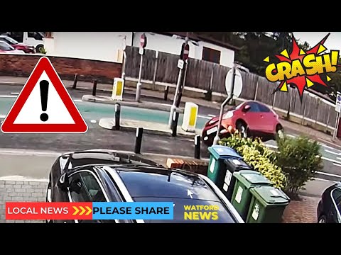 Car Crashes Caught on Camera Compilation at Dangerous Width Restriction Bollards in Watford