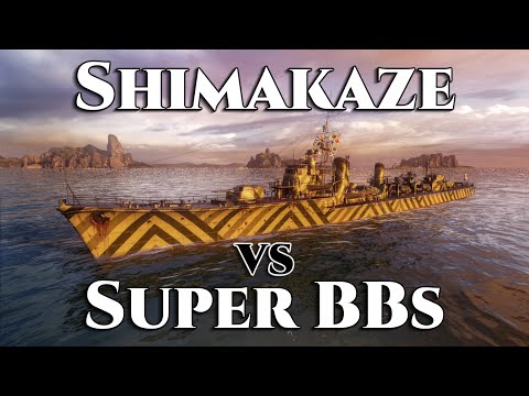 World of Warships: Shimakaze vs Super BBs in Grand Battles