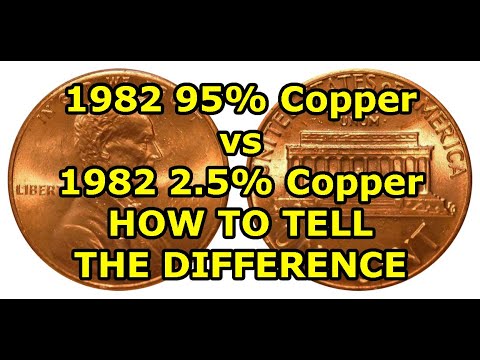 1982 Copper and 1982 Zinc Lincoln Cents - how to tell the difference quickly and easily
