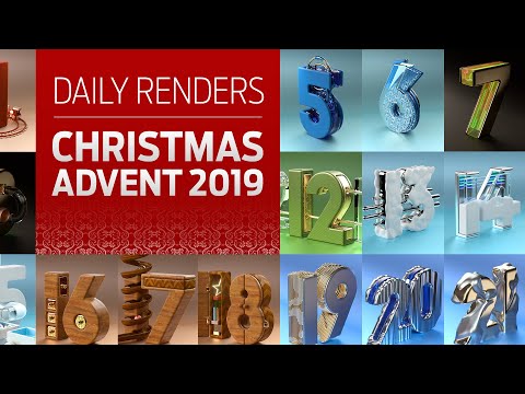 C4D Christmas Daily Advent Renders 2019