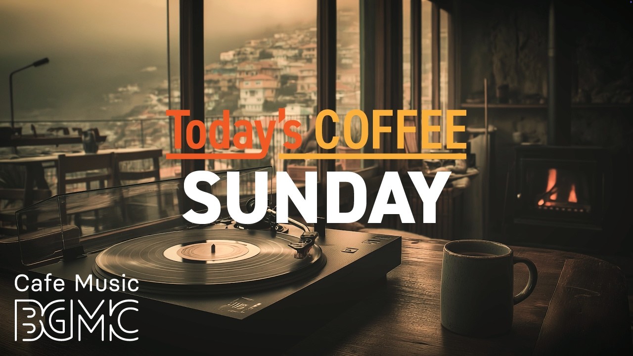 Today's COFFEE SUNDAY: Hillside Sunset Cafe Jazz ☕ Soft Piano & Slow Bossa Nova for Sunday Rest