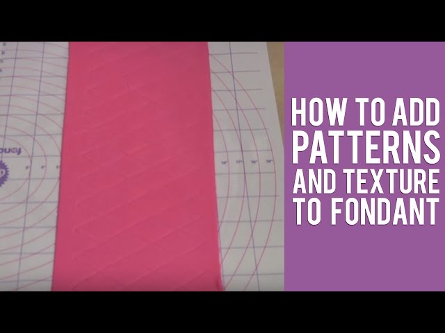 Video Teaser für Learn to add Patterns and Texture to your Fondant Cakes