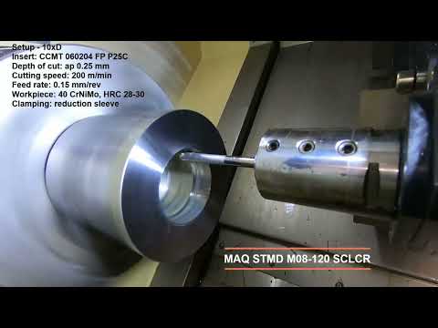 World’s smallest vibration damped turning tool, ready to ship, MAQ STMD M08-120 SCLCR