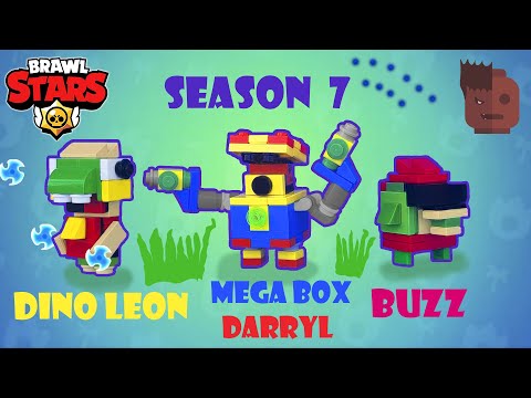 LEGO BRAWL STARS | BUZZ | MEGA BOX DARRIL | DINO LEON | ЛЕГО БРАВЛ СТАРС | БАЗЗ | МЕГА ЯЩИК ДЭРРИЛ |