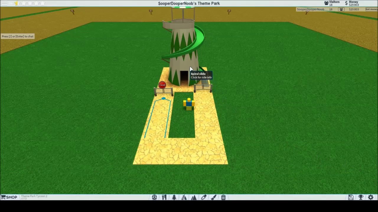 How do you build an entry in Roller Coaster Tycoon?