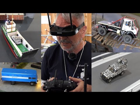 H0-Fernsteuer-Faszination in 1:87 - IG Mikromodell - Funk-Kamera-LKW, Extrem-Allrad-Unimog, RC-Fähre