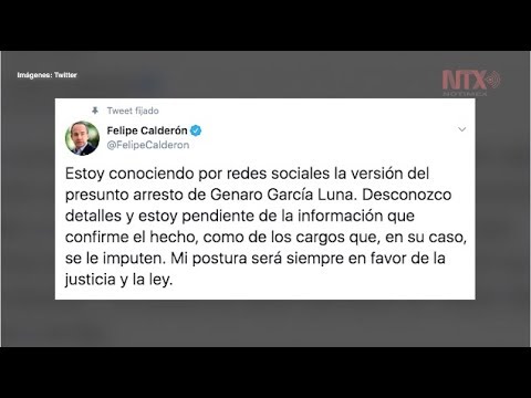 Calderón, pendiente de arresto de García Luna