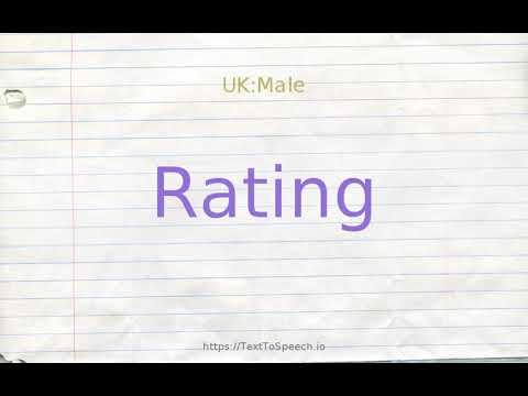 How to pronounce rating