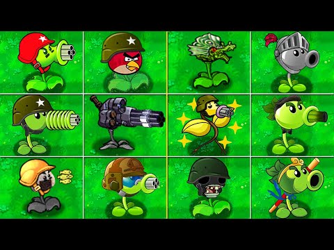 Plants vs Zombies Mod All Gatling Pea vs All ZomBotany 2! WIN The Game!