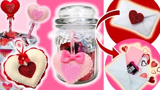 5 EASY & CUTE DIY Handmade Valentine’s Day Gift Ideas for Family, Friends, Him/Her – Felt Crafts 💖🥰