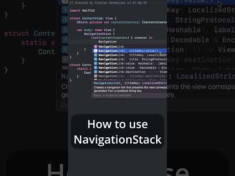 NavigationStack is so easy to use #shorts #swiftui #learnswiftui #xcode #appledeveloper #navigation