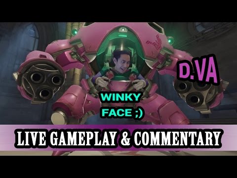 Overwatch: WINKY FACE! D.Va Gameplay & Commentary (720HD 60 FPS)
