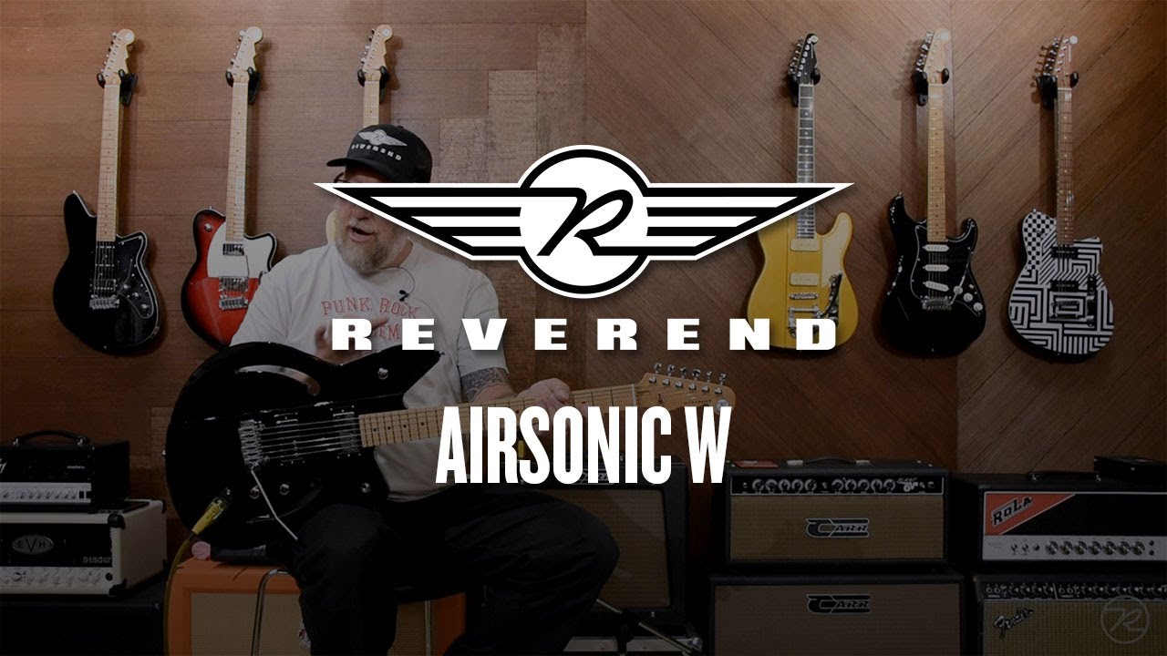 Reverend Airsonic W Electric Guitar - Midnight Black
