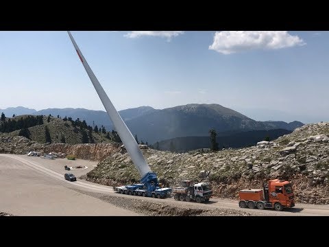 Transporting Huge Turbine Blades - Poultidis SA