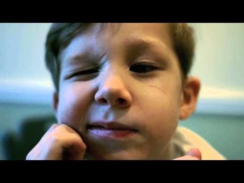 Winking for the first time.