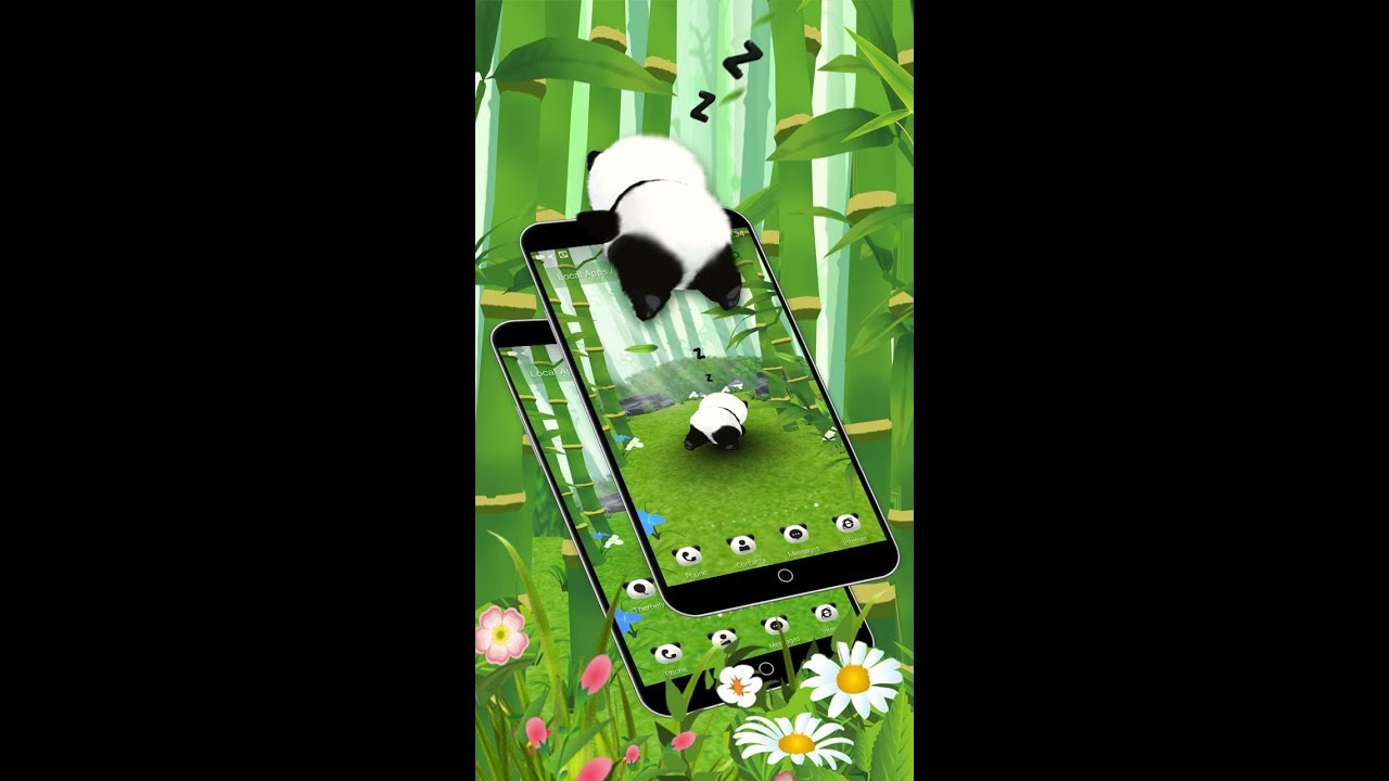 3D Cute Panda Theme