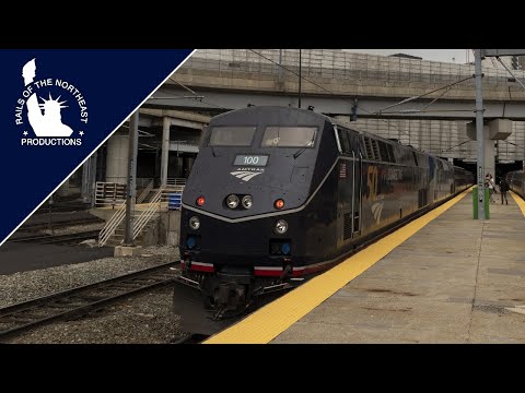Morning Trains at Boston South Station! | AMTK 100 and more!