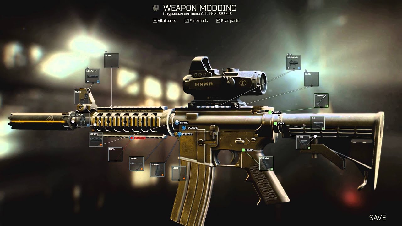 Escape From Tarkov weapon modding gameplay - YouTube