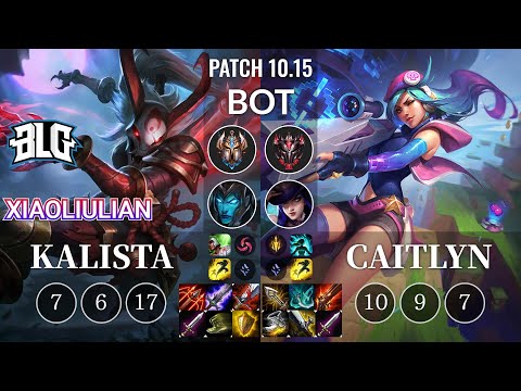 BLG xiaoliulian Kalista vs Caitlyn Bot - KR Patch 10.15