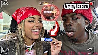I TRADED MY BOYFRIENDS CHAPSTICK WITH A LIP INJECTOR.. **INSANE PRANK😳🤬**