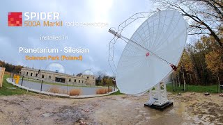 SPIDER 500A MarkII radio telescope installed in Planetarium - Silesian Science Park (Poland)