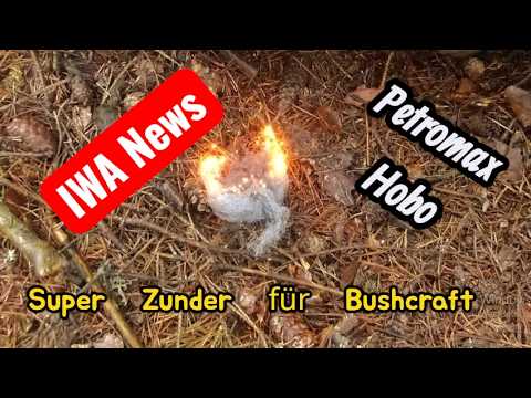 News about IWA - Petromax Hobo presentation - affordable tinder - using inexpensive stoves outdoors