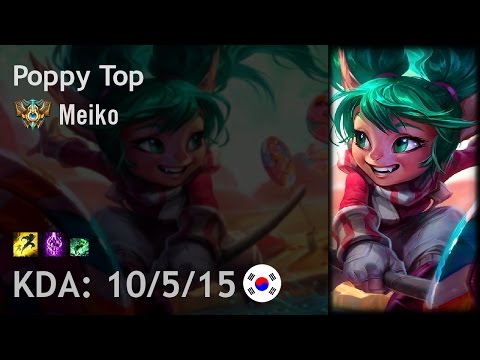 Poppy Top vs Jayce - Meiko - KR Challenger Patch 6.24
