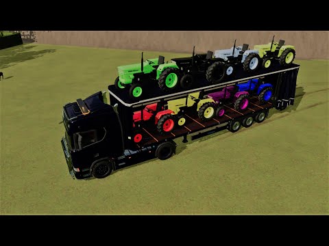 TRANSPORT OLD TRACTORS WITH SCANIA AND SCANIA TRUCKS - Farming Simulator 22