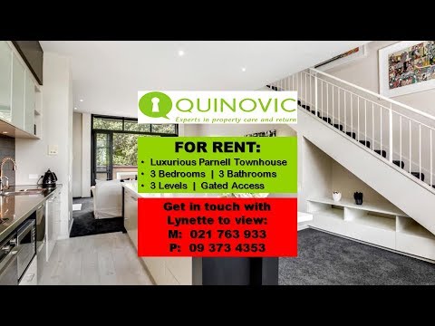 Townhouse for Rent in Auckland New Zealand by Quinovic Property Management Parnell - on Domain Drive