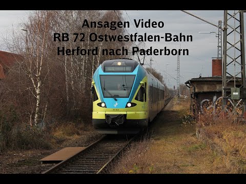 | WestfalenBahn | RB 72 Ostwestfalen-Bahn Herford nach Paderborn