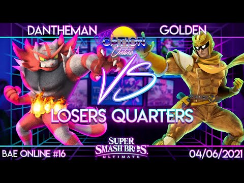 Baecation Online #16 - SSBU - NPT | Dantheman (Incineroar) vs. Golden (Captain Falcon) - L. Quarters