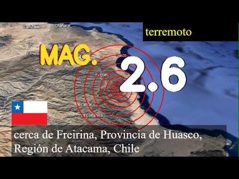 😱🚨  Terremoto cerca de Freirina, Provincia de Huasco, Región de Atacama, Chile actualizaciones en vi